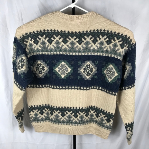 VTG BANANA REPUBLIC Mens Handknit Wool Sweater - Picture 4 of 4